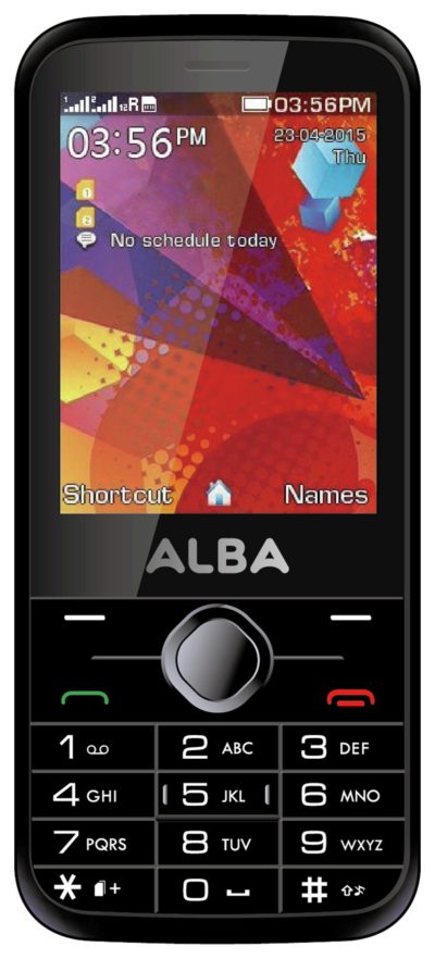 Sim Free Alba Feature Mobile Phone - Black.